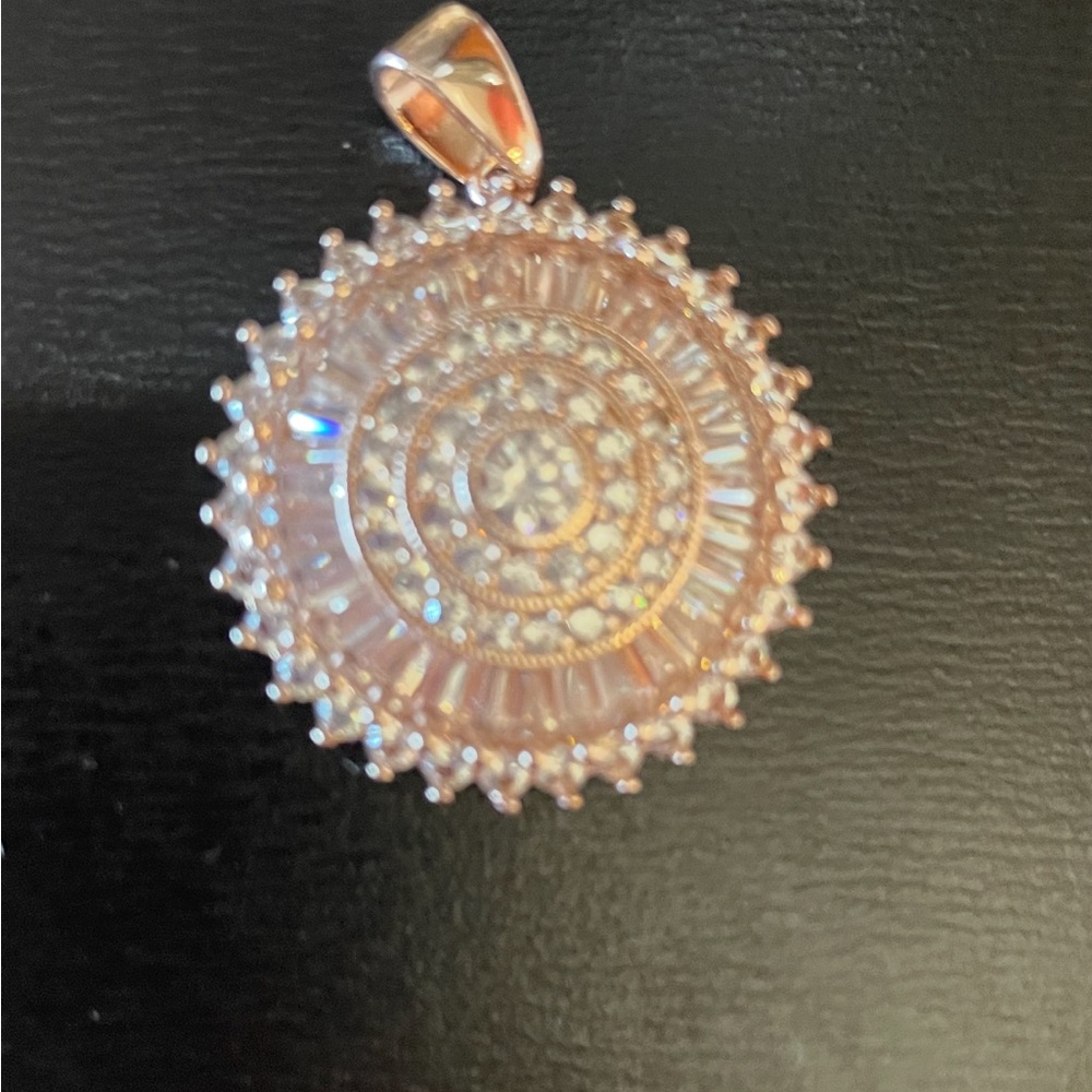 Elegant Rose Gold CZ Pendant